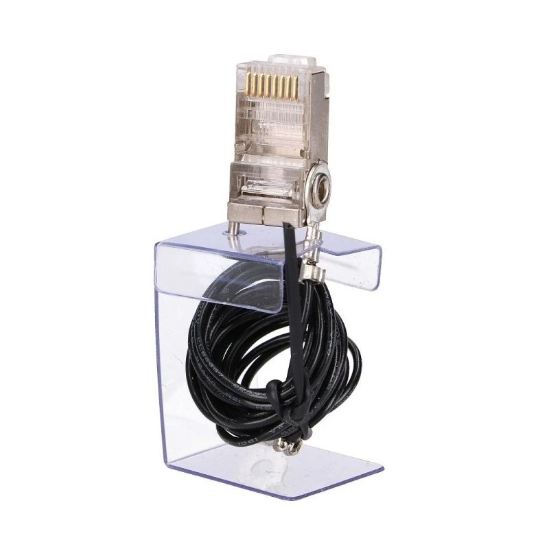 Conector CAT5 FTP, con toma de tierra. Caja de 20uds