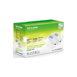 Kit PLC 500Mbps, X1 10/100 con enchufe incorporado. Cobertura 300 metros.