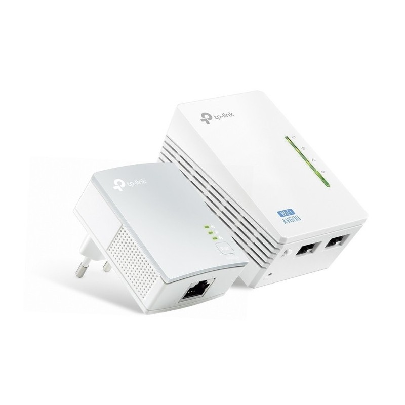 Kit PLC WIFI 2.4Ghz: x1 TL-WPA4220 (x2 10/100, WIFI 300mbps), x1 TL-PA4010 (x1 10/100). Cobertura 300 metros