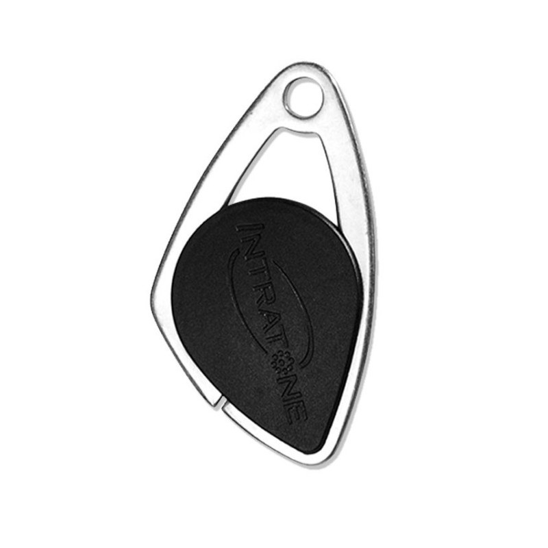 Llavero metálico mifare para sistema de control de accesos Intratone color negro.