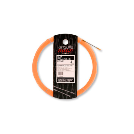 Guía pasa cables 22 metros y 4mm. Bi-Nylon Monofilamento. Color salmón