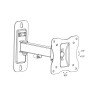Soporte TV de pared 10-23", hasta 15kg, Giro 90, distancia pared 67-365mm
