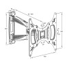 Soporte TV de pared 26-50", hasta 30kg, inclinación -2 a 12 y giro 180, distancia de pared 45-480mm