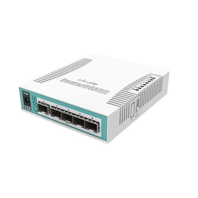Cloud Router Switch x5 SFP, x1 Combo (RJ45/SFP), RouterOS, L5