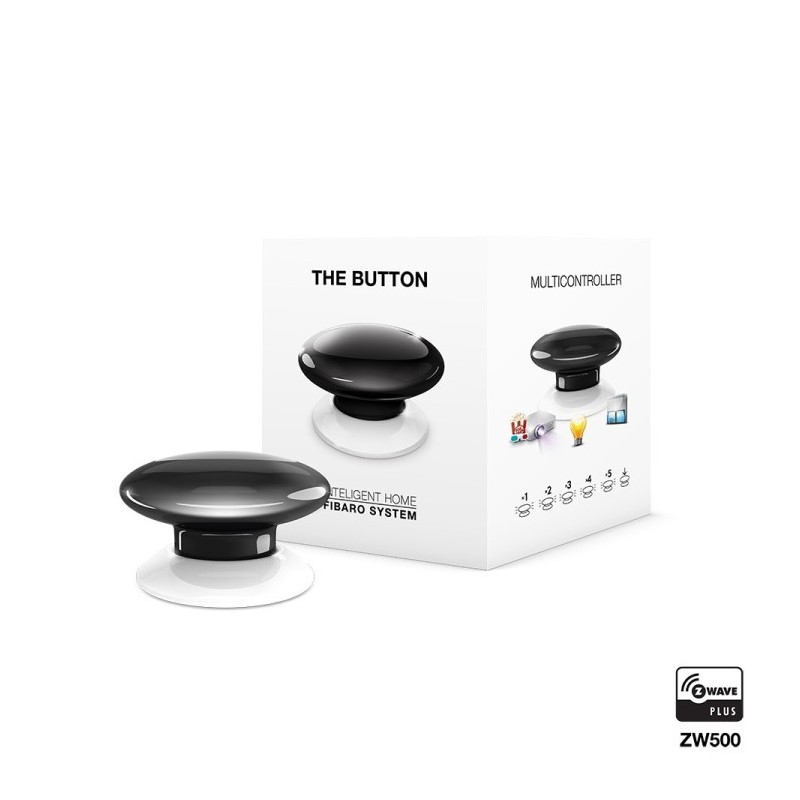 Botón de acción Zwave Plus Fibaro Button Negro