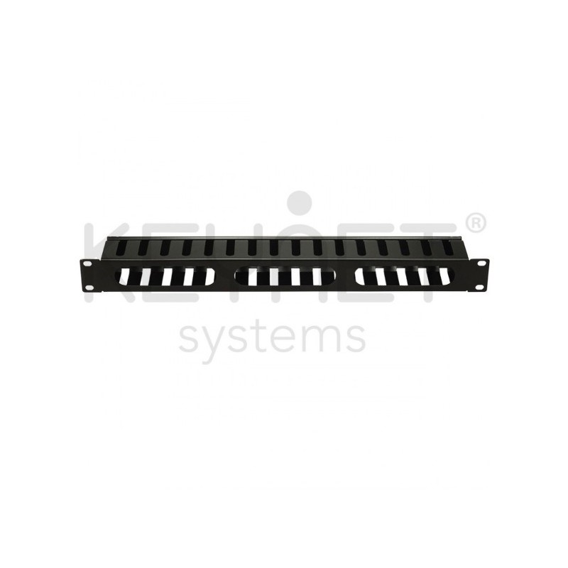 Organizador cables metálico 19" 1U con tapa