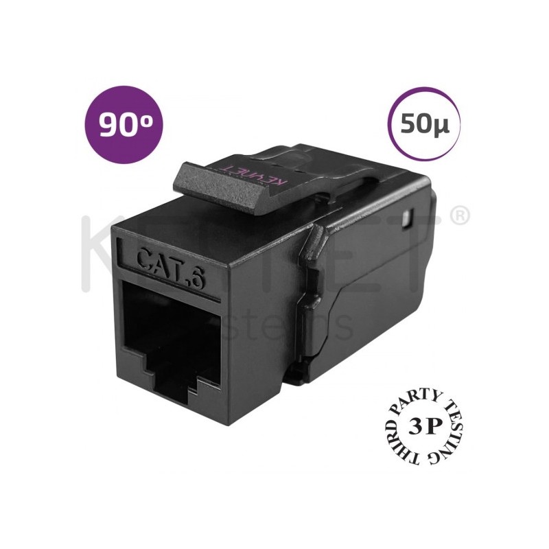 Keystone CAT 6 UTP 90, Tooless (sin herramientas)