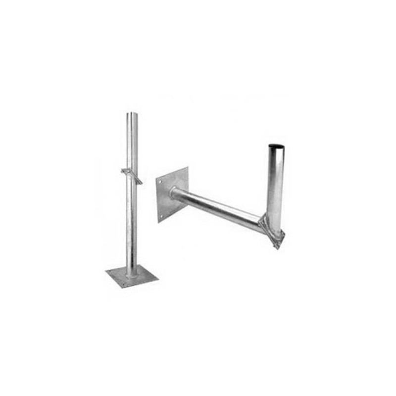 Soporte Mixto Pared/Suelo articulado (antenas hasta 110cms), 50mm, 500mm separación, placa 250x200mm