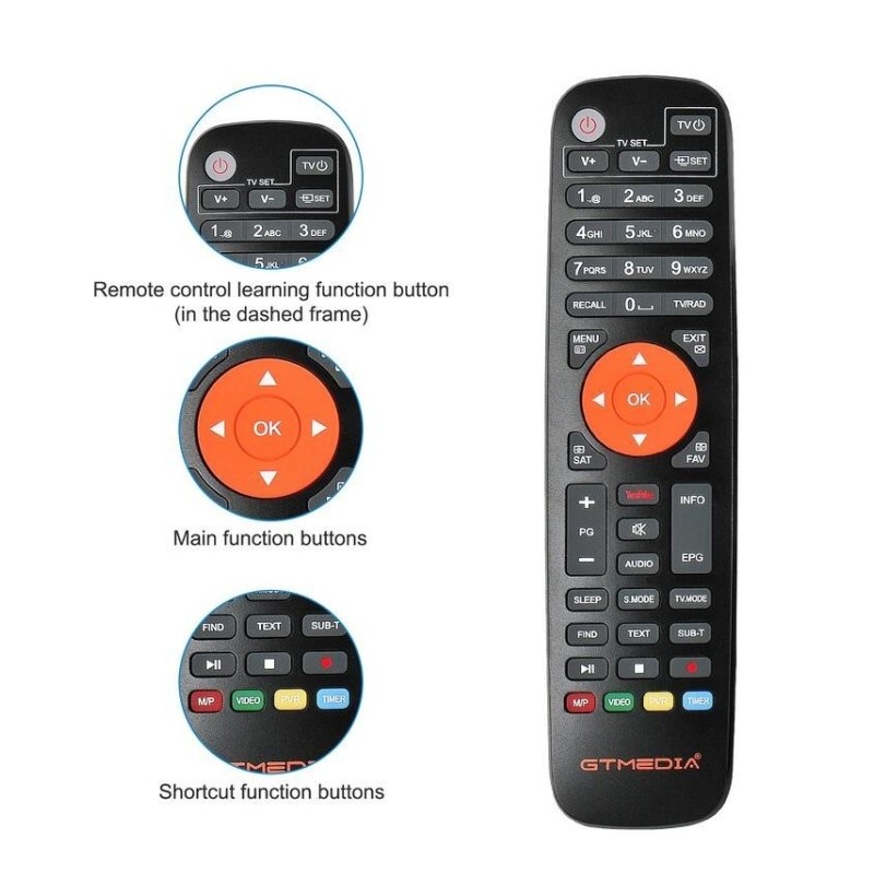 Mando Original de Gtmedia Universal. Compatible con todos los modelos GTMEDIA menos el GTMEDIA V8X