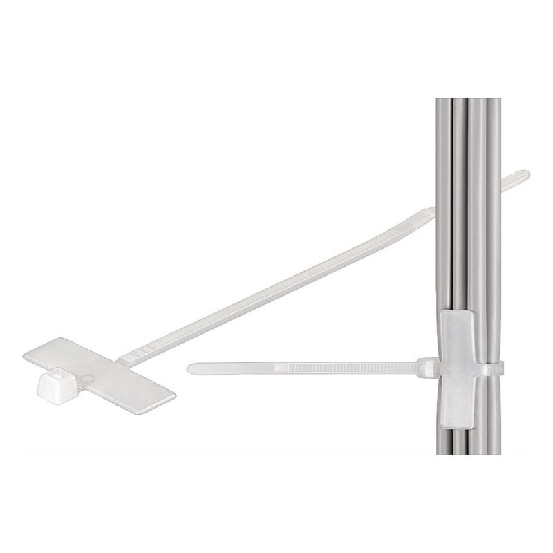 Brida cremallera con letrero 100 x 2.5mm (letrerO 25 x 8 mm). Pack 100uds