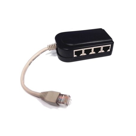 Multiplexor pasivo, 1 macho y 8 hembras RJ45 CAT6