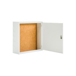 Regsitro secundario ICT2, 450x450x150mm, fondo madera, con llave, puerta sin bisagras.