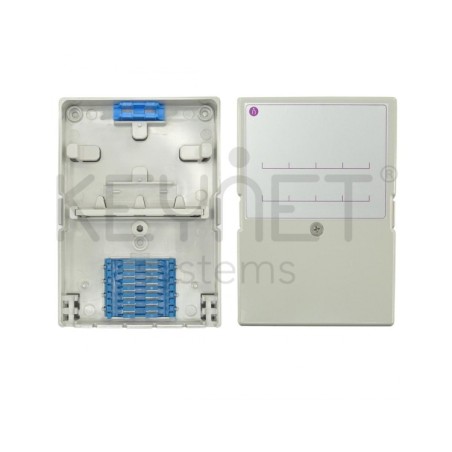 Caja terminal interior 8 SC, 8 fusiones.