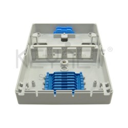 Caja terminal interior 8 SC, 8 fusiones.