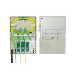 Caja terminal interior 8 SC, 8 fusiones.