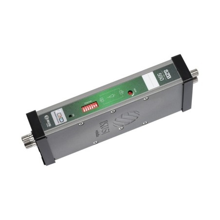 Amplificador modular programable, de 1 a 4 canales continuos, 55dB a 1 MHz, CAG, 40-90dB, salida hasta 121dBuV, 24Vdc 250mA