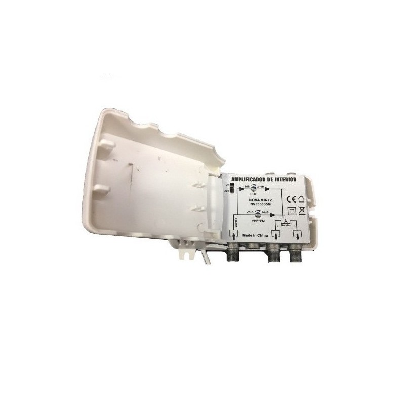 Amplificador de interior, 2 salidas, VHF/UHF, 24dB, 102dBu. Nova Mini 2 5G