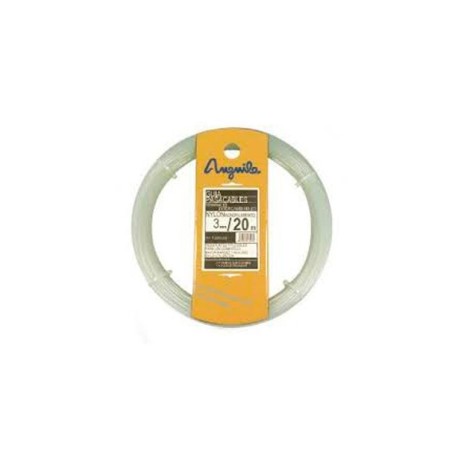 Guía pasa cables Nylon de 3mm, 20m, Transparente