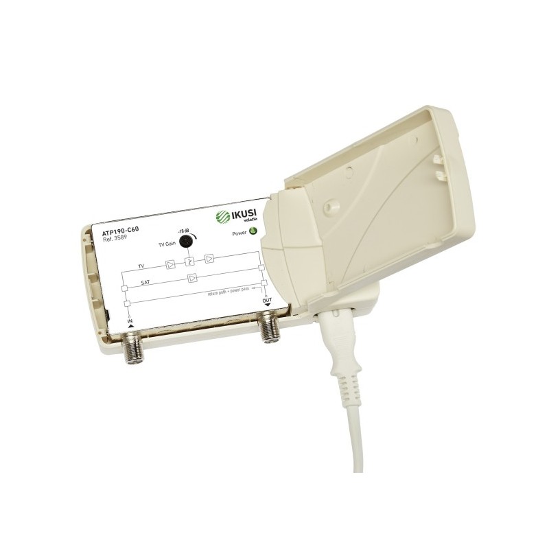 Amplificador 5G de Interior TDT+Satélie,1 salida,18/22dB, 106/112 dBuV