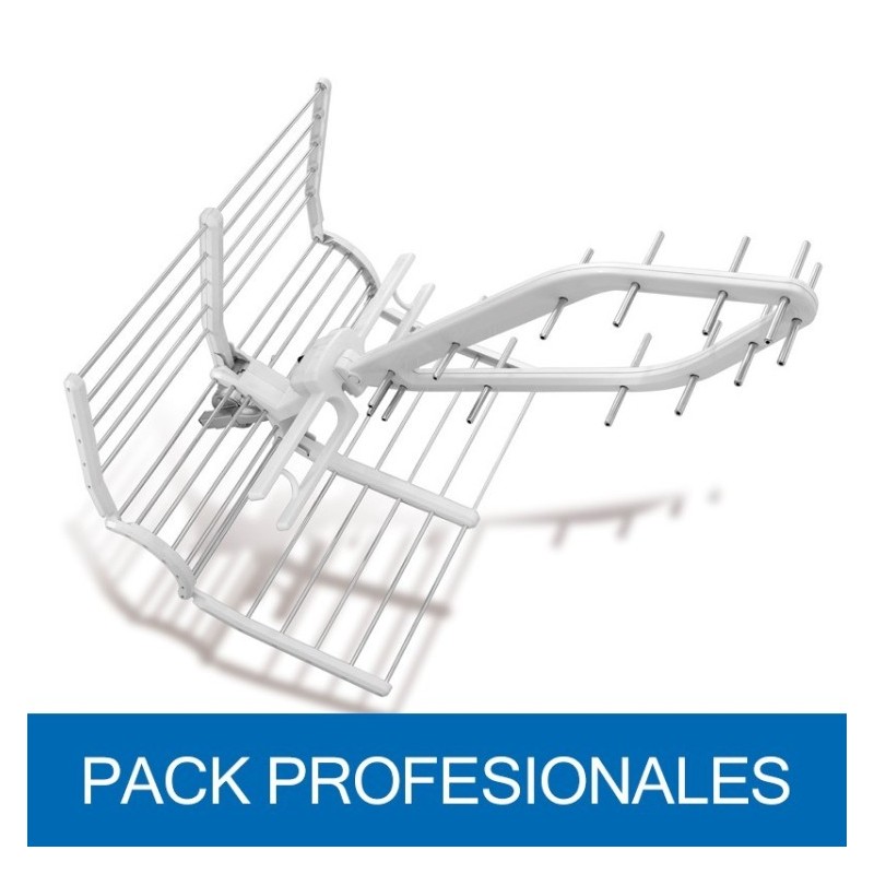 Antena 5G UHF pasiva. 17dB. C48. D/A 24dB. Embalaje de 5 ud