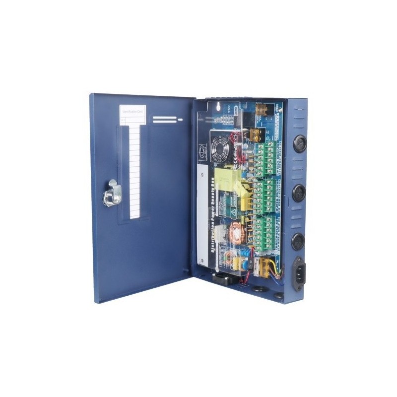 Fuente de alimentación 12V/10A, 9 salidas. 120W. Slim (compacta)