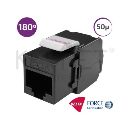 Keystone CAT6 UTP 180, toolless (sin herramientas). Certificación DELTA