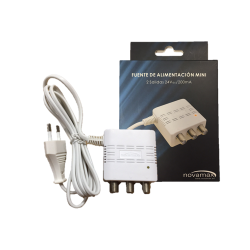 Fuente de alimentación 24V / 200ma. 2 salidas. Mini