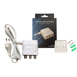 Fuente de alimentación 24V / 200ma. 2 salidas. Mini