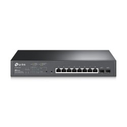 Switch Gestionable OMADA de 8 puertos 10/100/1000 PoE+  + 2 puertos SFP. Para rack
