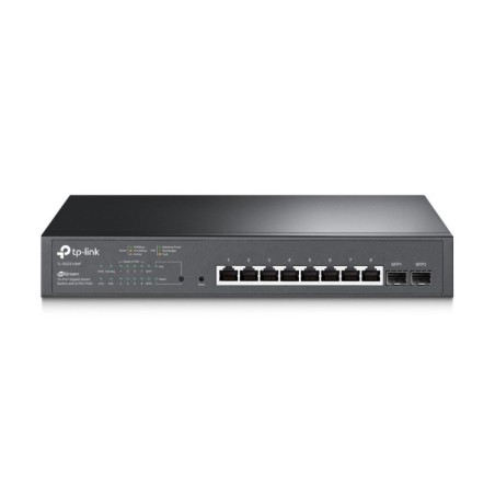 Switch Gestionable OMADA de 8 puertos 10/100/1000 PoE+  + 2 puertos SFP. Para rack