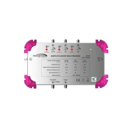 Central multibanda 5G, 3E UHF - VHFIII- VHFI/FM y una salida, 42/38/38dB, 115dBnV