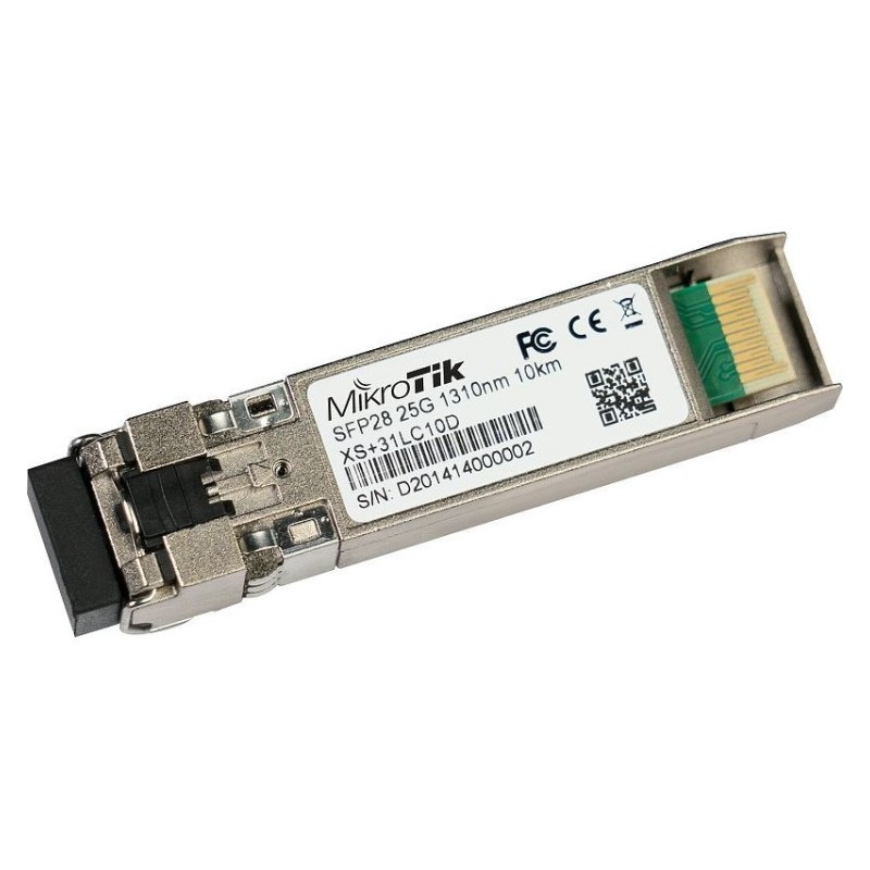 Módulo SFP+ 1/10/25Gb, Monomodo con 1310nm, hasta 10kms Dual LC connector. Mikrotik