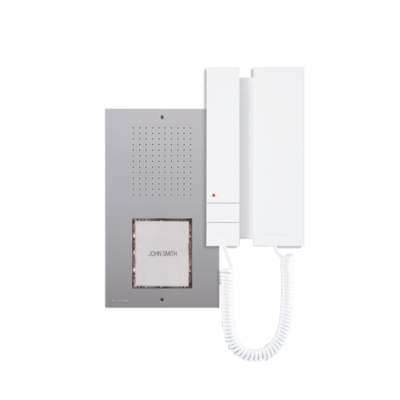 Kit de audio unifamiliar, 2 Hilos, con Placa Ciao y telefonillo Mini (2812W), Para superficie, IP54