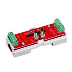 Adaptador carril DIN con botón para FIBARO Single Switch 2 FGS-213 y FGBHS-213