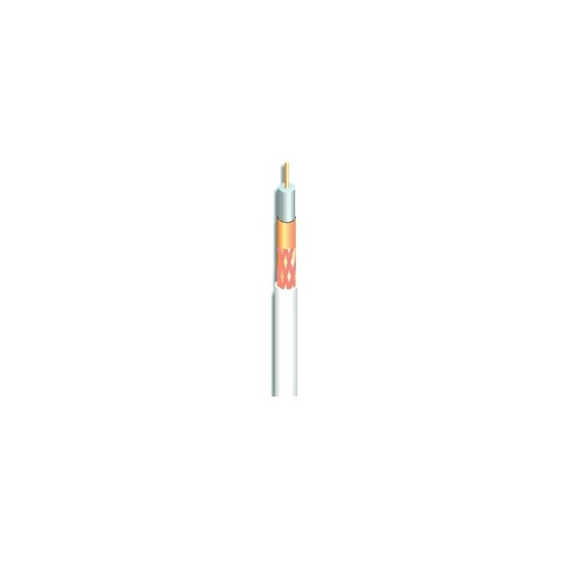 Cable coaxial cobre 6,8mm. Conductor interno CU 1,13mm. Atenuación 17,4/28dB (862/2150MHz)