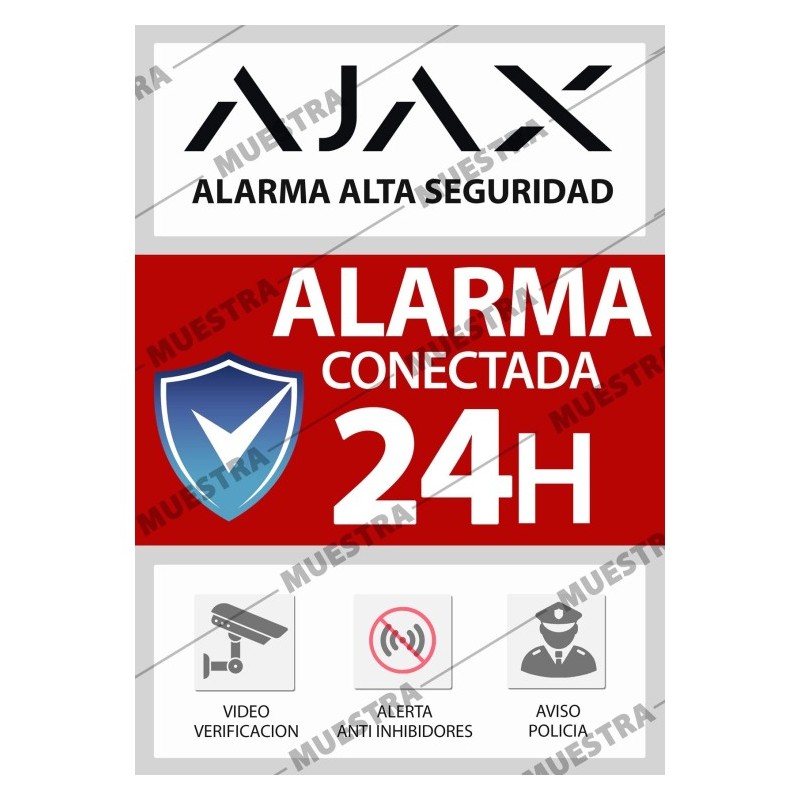 Cartel  AJAX genérico adhesivo, DIN A5 (148x210mm)