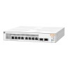 Switch Gestionable Capa 4, 8 puertos 10/100/1000 PoE, 124W, x2 puertos SFP ,para rack 19"