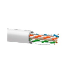 Cable CAT6 UTP, Cobre, LSZH, CPR-Dca-s2,d2,a2, AWG 23, conductor de 0.51mm, blanco. Bobina 305mts