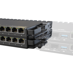 Accesorio para montaje de RB5009 en 1U de Rack 19" (modo apilado en una torre o dos)