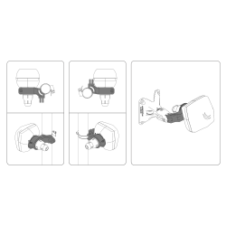 Soporte montaje pared/mastil para antena LDF