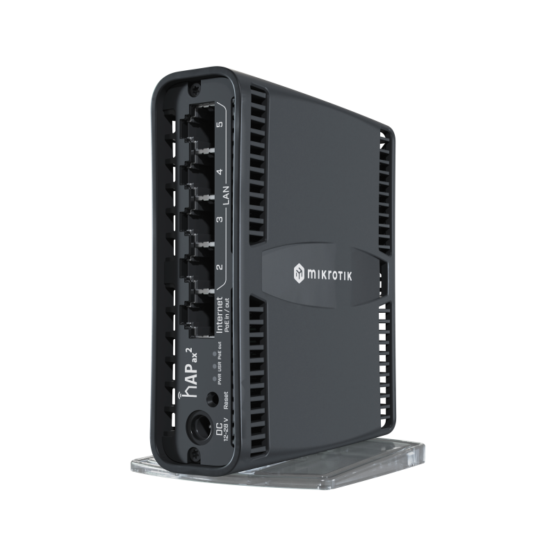 Routerboard WIFI 6 2.4/5Ghz, 27dBm (501mW), 864Mhz, 1Gb RAM, x5 Gb (x1 con POE out), Level 4