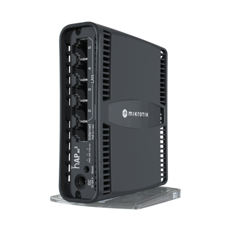 Routerboard WIFI 6 2.4/5Ghz, 27dBm (501mW), 864Mhz, 1Gb RAM, x5 Gb (x1 con POE out), Level 4