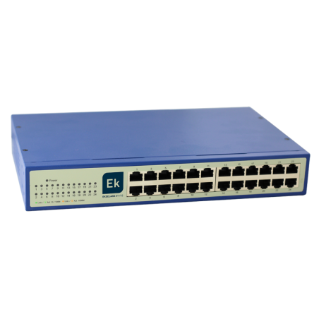 Switch x24 puertos GIGABIT con carcasa de metal, Sobremesa y rack