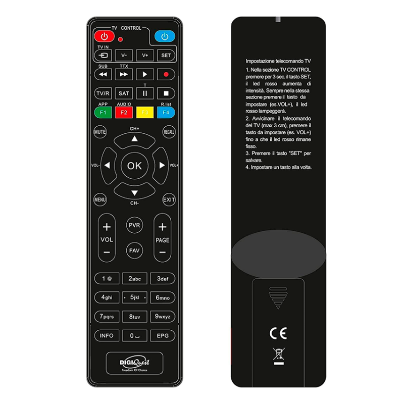 Mando universal para receptores Digiquest (Tivusat)