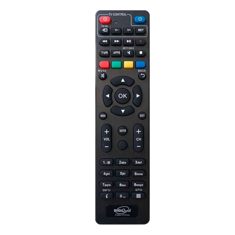 Mando para receptores Digiquest Q90 (Tivusat). Modelo 4K