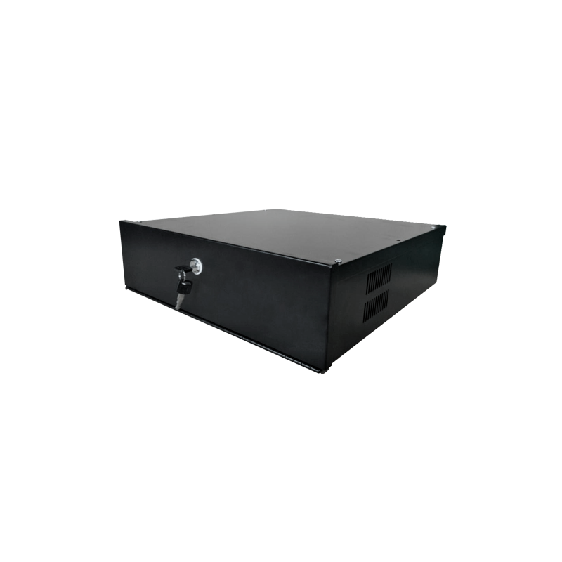 Caja metálica cerrada para DVR.  19", 4U, 210 (Al) x 545 (An) x 540 (Fo)