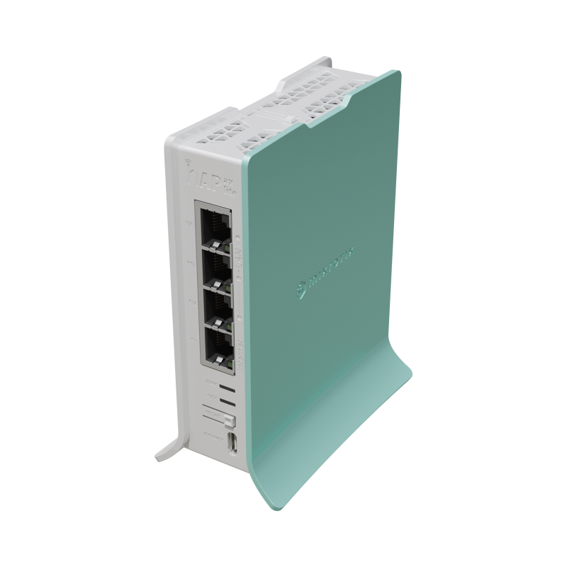 Routerboard WIFI 6 2.4Ghz, 22dBm, 800Mhz, 256Mb RAM, x4 puertos Gb, 4.3dBi, Level 4 RouterOS (v7)