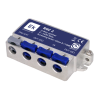 Distribuidor de 2 salidas, tipo QuiCoax. Con paso de corriente DC. 5-2400Mhz. 4dB (862MHz) / 5,5dB,(2300MHz).