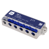 Distribuidor de 4 salidas, tipo QuiCoax. Con paso de corriente DC. 5-2400Mhz. 8,1dB (862MHz) / 10dB,(2300MHz).