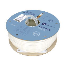 Cable coaxial cobre 6,8mm. Conductor interno CU 1,13mm. Atenuación: 17,4/28,4dB (862/2150MHz)